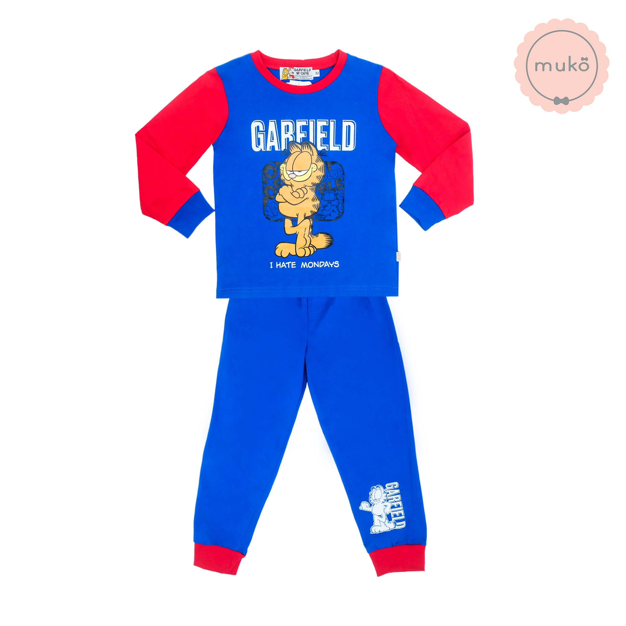 ชุดเด็ก 5-6 ขวบ แขนยาว-ขายาว (Size M) MGF127-103-XL-Midnight Blue M ลาย กาฟิวส์ Garfield
