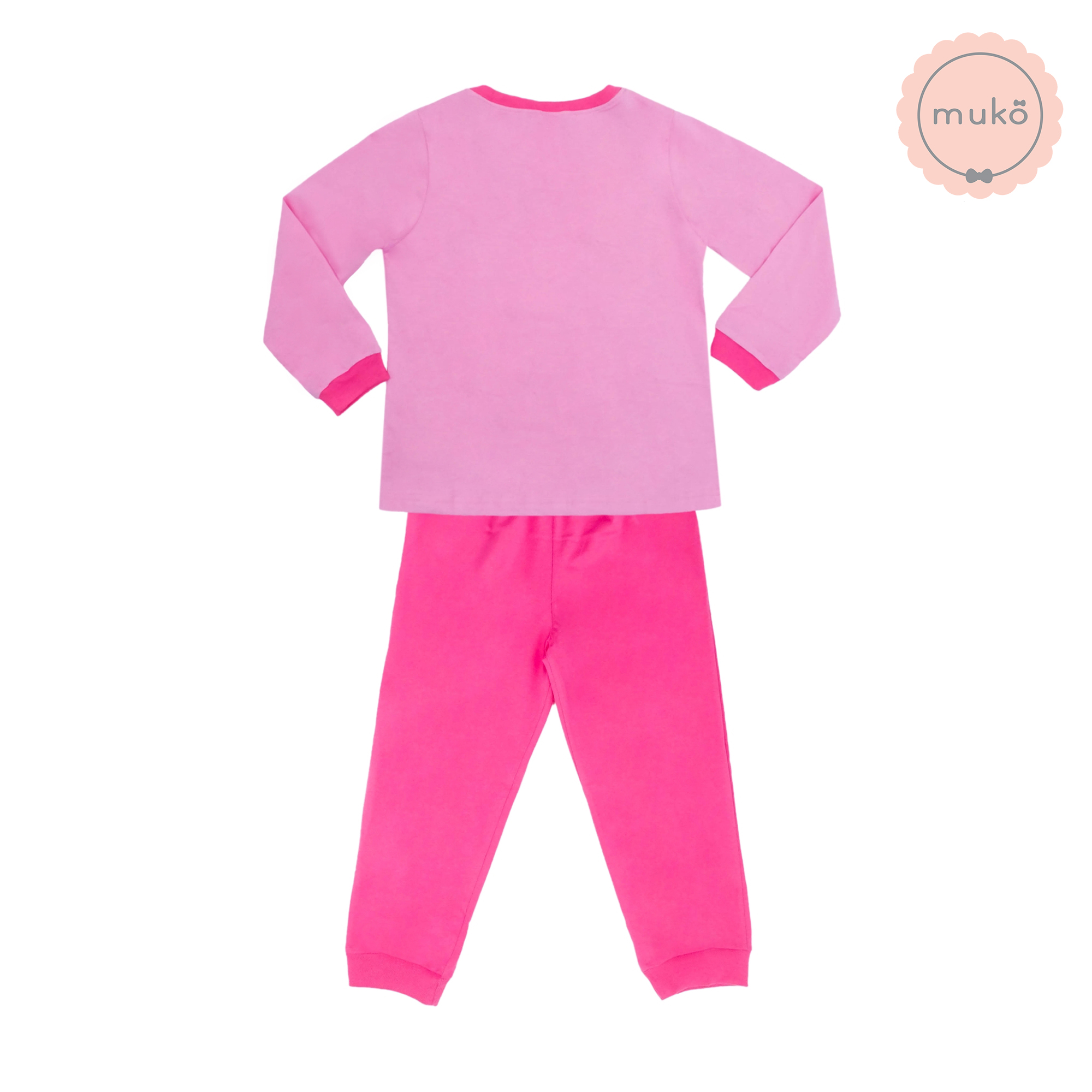 ชุดเด็ก 7-10 ขวบ แขนยาว-ขายาว (Size XL) DPC127-03-XL-Pink XL ลาย เจ้าหญิงเบลล์ Belle (เสื้อชมพูกางเกงชมพูเข้ม)