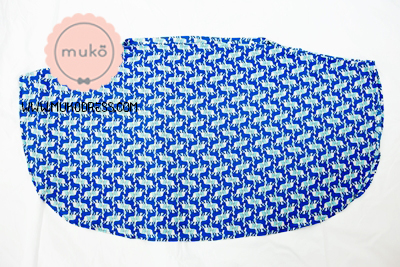 Muko Nursing Cover ผ้าคลุมให้นม AA04-015 เสื้อน้ำเงิน-เขียว