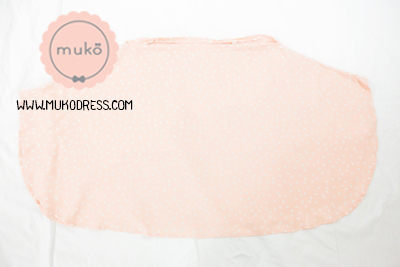 Muko Nursing Cover ผ้าคลุมให้นม AA04-018 ลายส้มจุดขาว