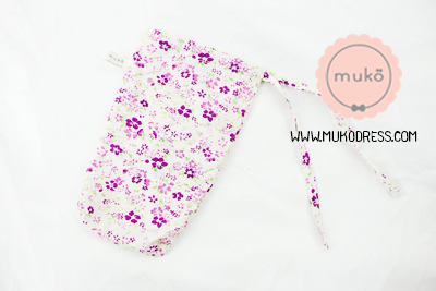 Muko Nursing Cover ผ้าคลุมให้นม AA04-021 ขาวดอกม่วง