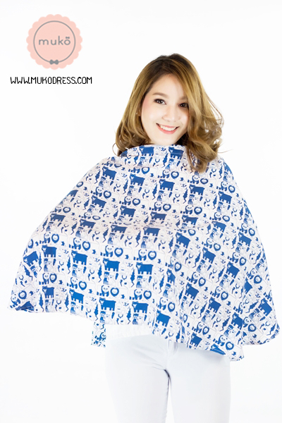 Muko Nursing Cover ผ้าคลุมให้นม  AA04-022 ลายหมี