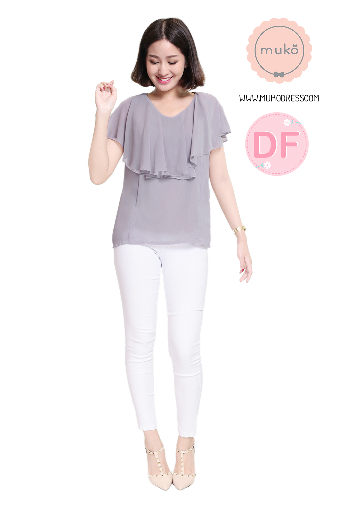 Muko Emma  เสื้อมห้นม คลุมท้อง BSL03-009DF สีม่วงอ่อน