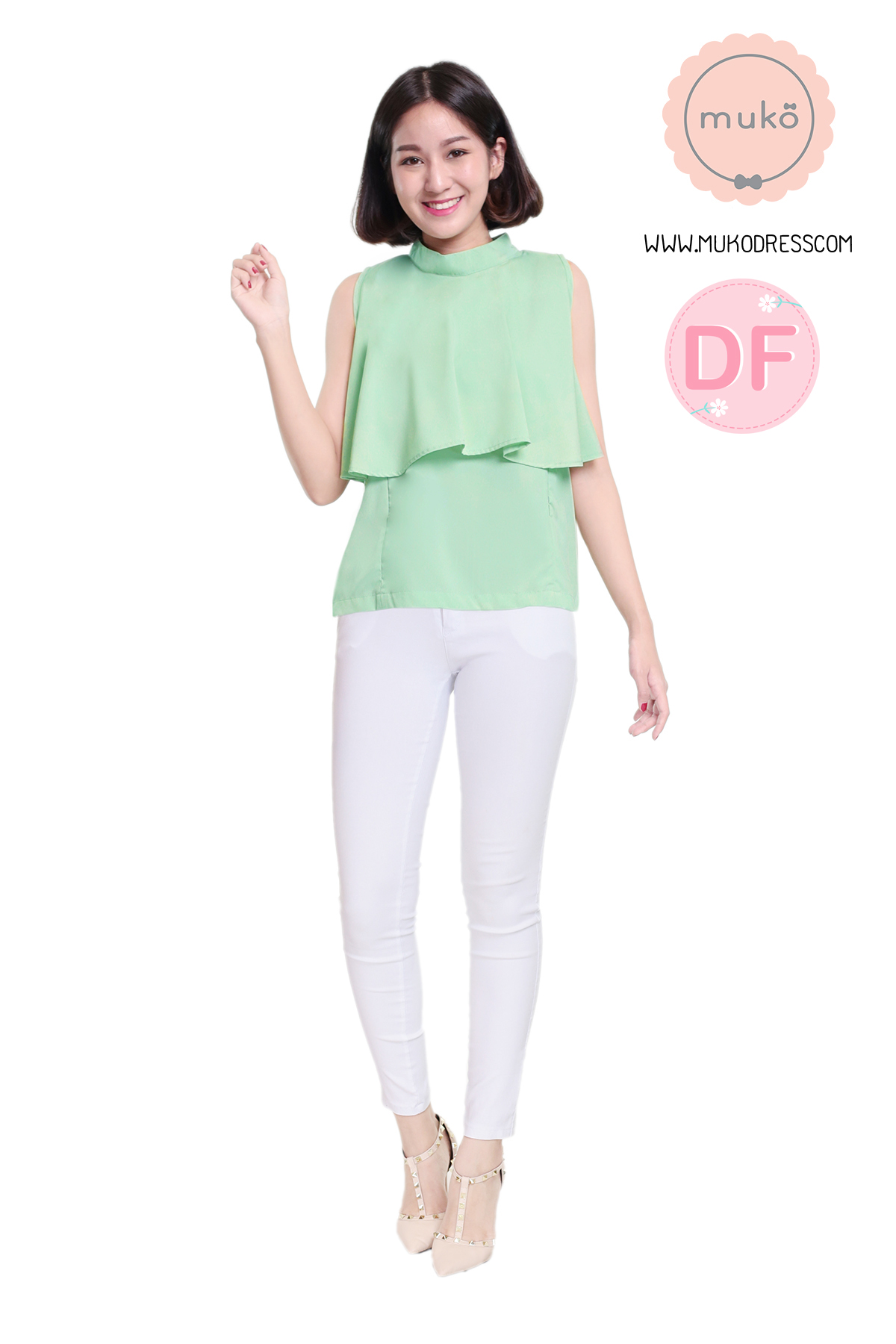 Muko Bryony เสื้อให้นม คลุมท้อง BSL04-013DF สีเขียว