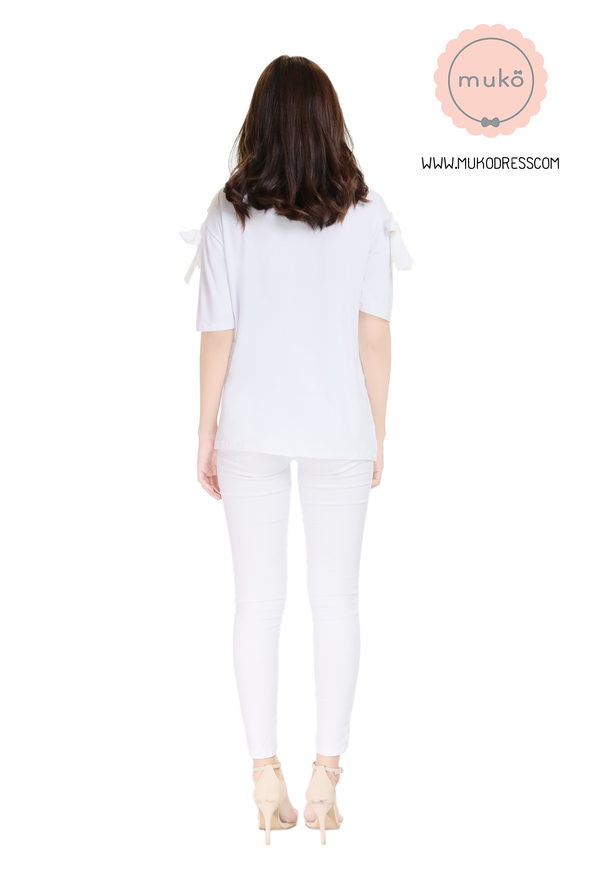 Muko Cher เสื้อเปิดให้นม TC26-008 สีขาว