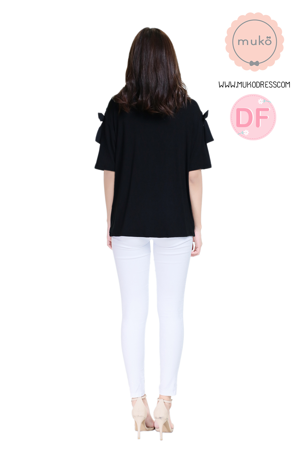 Muko Cher เสื้อเปิดให้นม TC26-001DF สีดำ