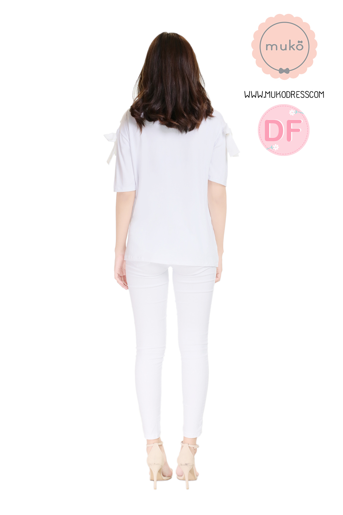 Muko Cher เสื้อเปิดให้นม TC26-008DF สีขาว