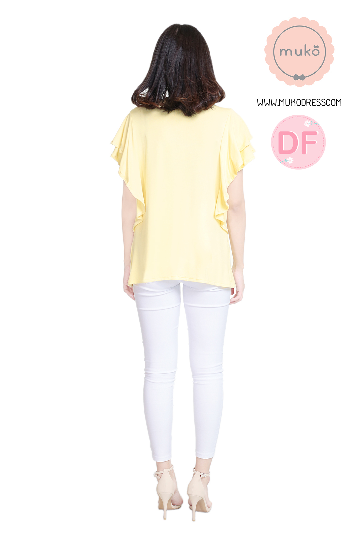 Muko Peach Berry เสื้อให้นม คลุมท้อง TC20-015DF เหลืองนม