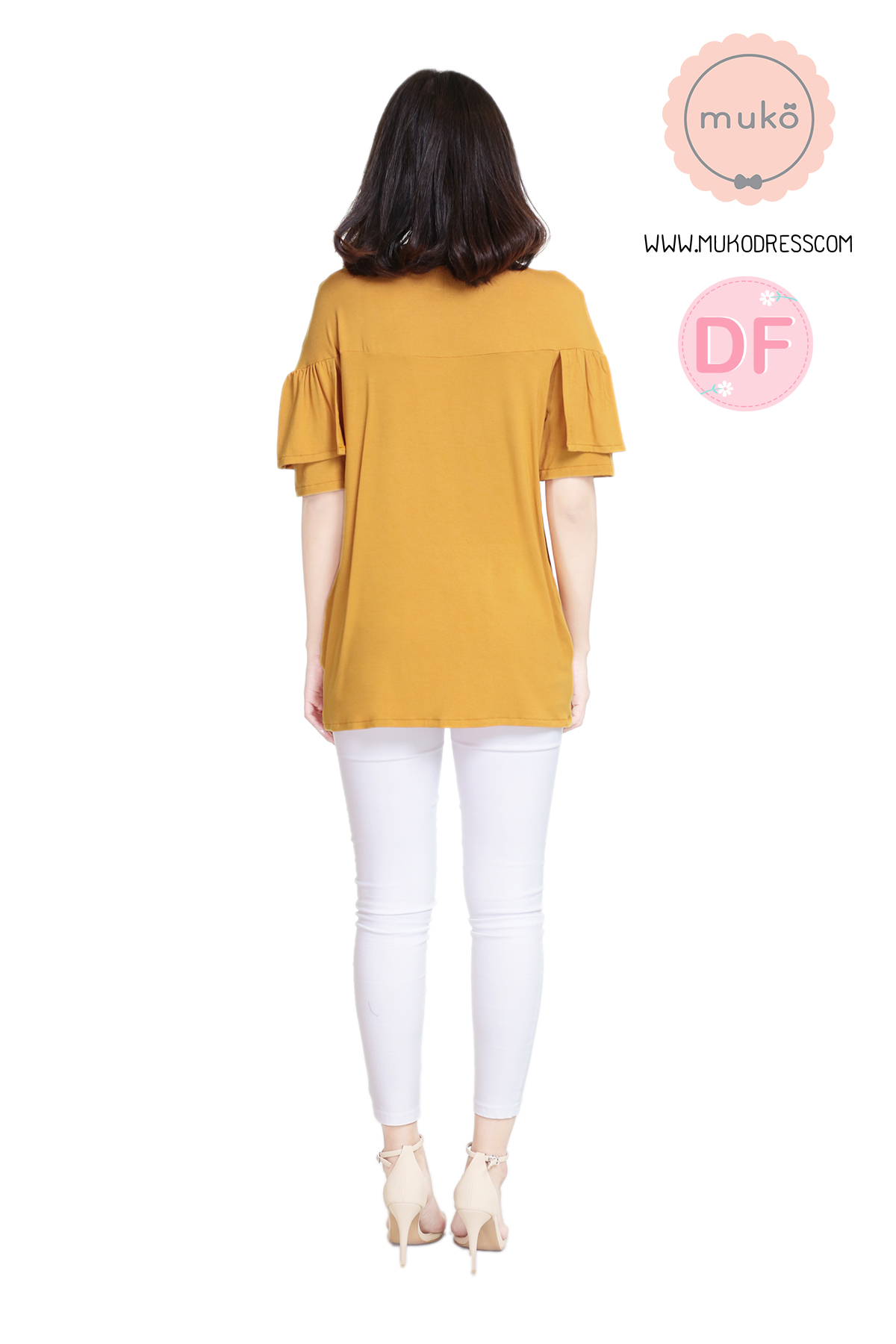 Muko Megan เสื้อให้นม คลุมท้อง TC23-008DF เหลืองมัสตาร์ด