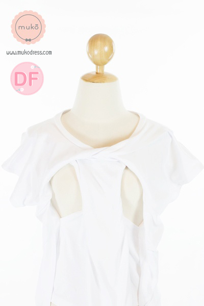 Muko Marin  เสื้อให้นม คลุมท้อง  TC11-022DF สีขาว