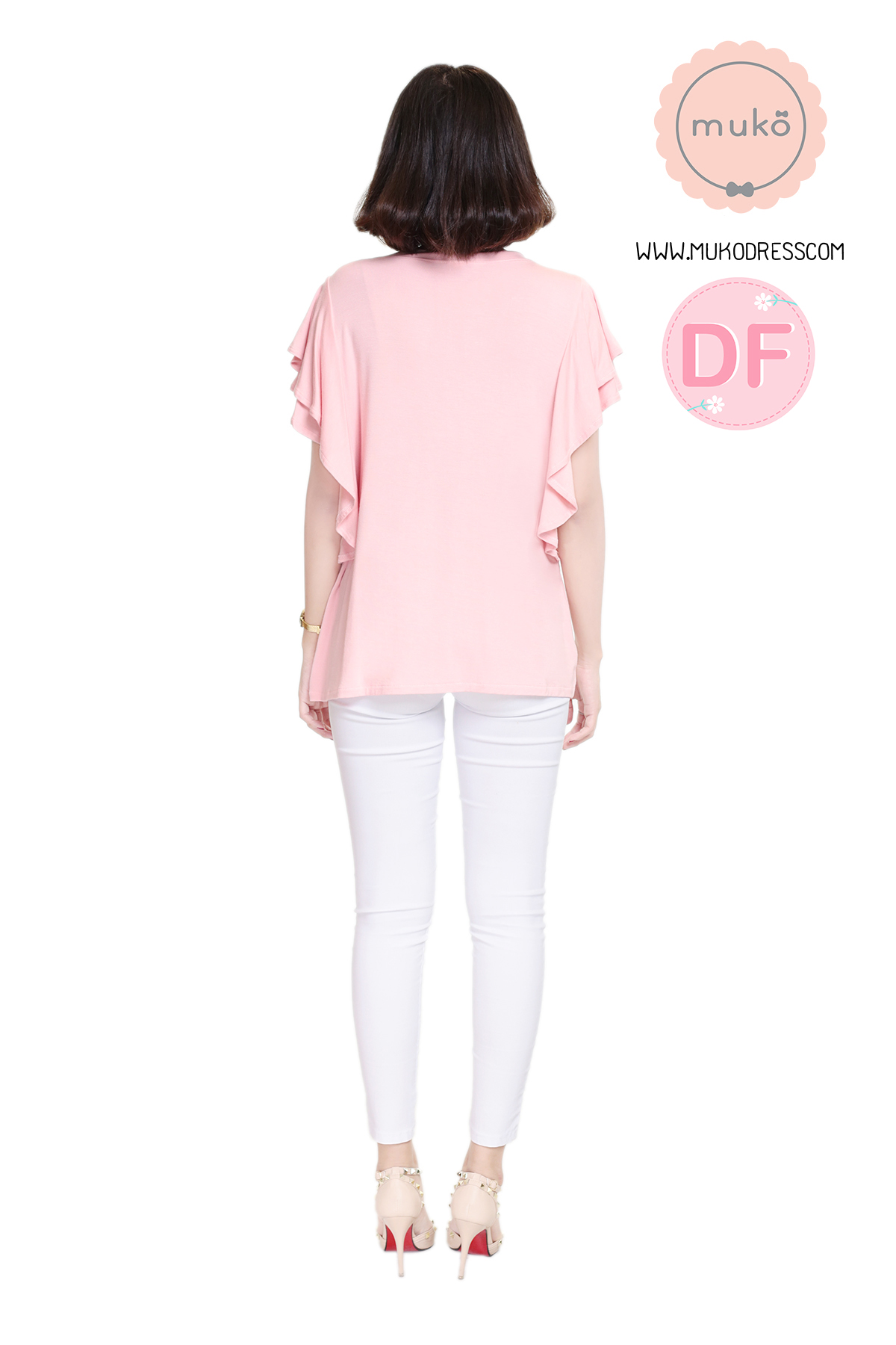 Muko Peach Berry เสื้อให้นม คลุมท้อง TC20-001DF ชมพู