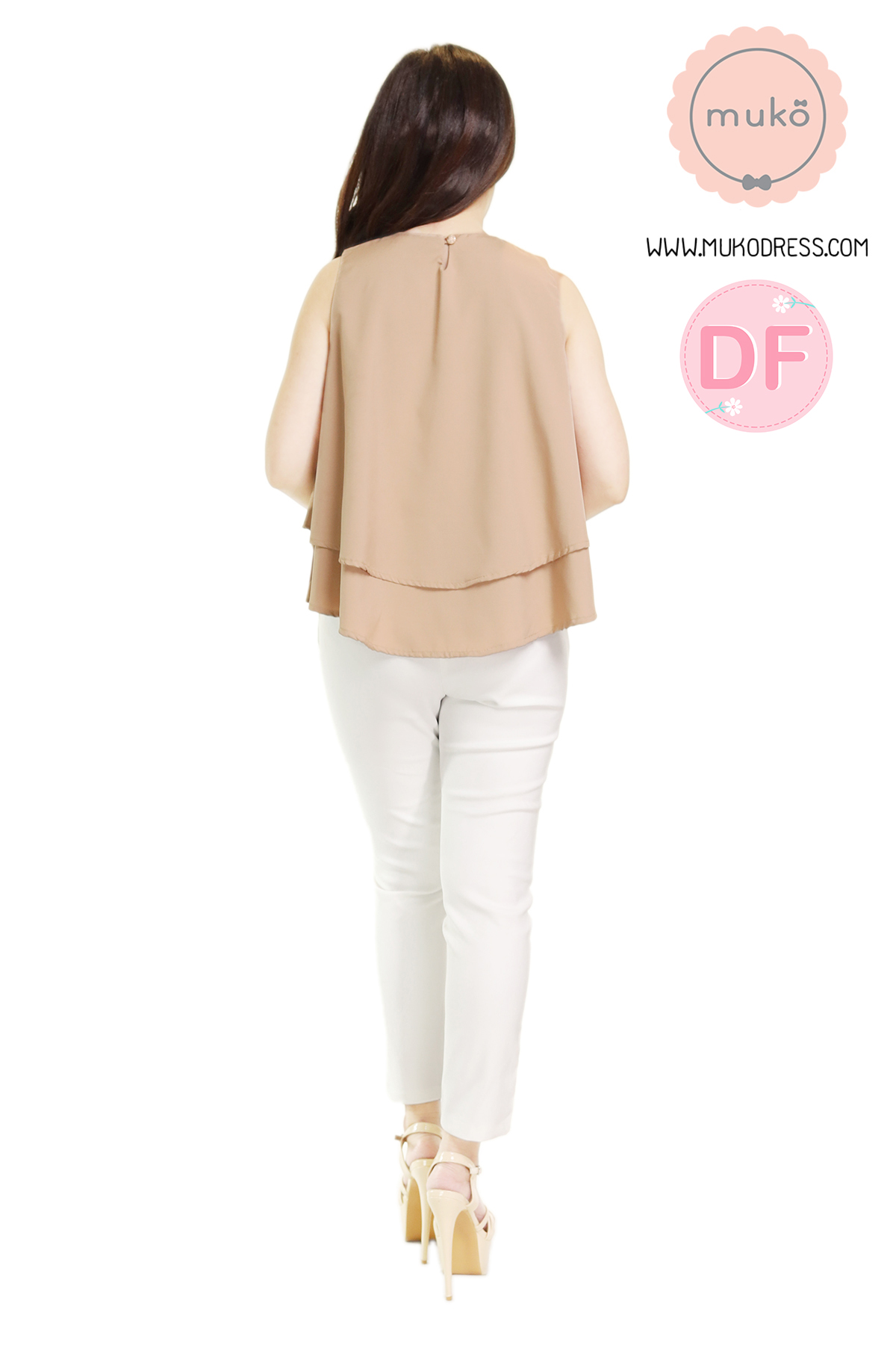 Muko Rachel เสื้อเปิดให้นม BSL12-010DF สีลาเต้