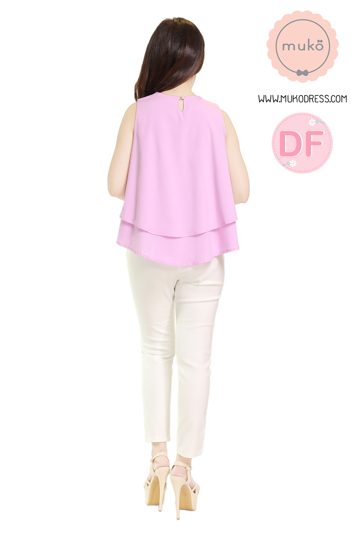 Muko Rachel เสื้อเปิดให้นม BSL12-008DF สีม่วงนม